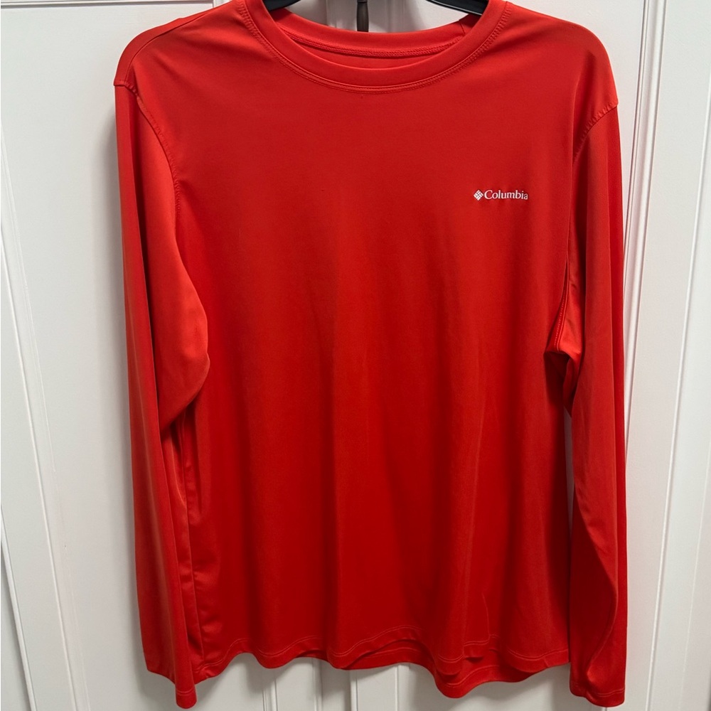 Columbia Men's Vibrant Red Long Sleeve Tee